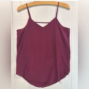 Chaser Silk V-Neck Burgundy Spaghetti Strap Camisole